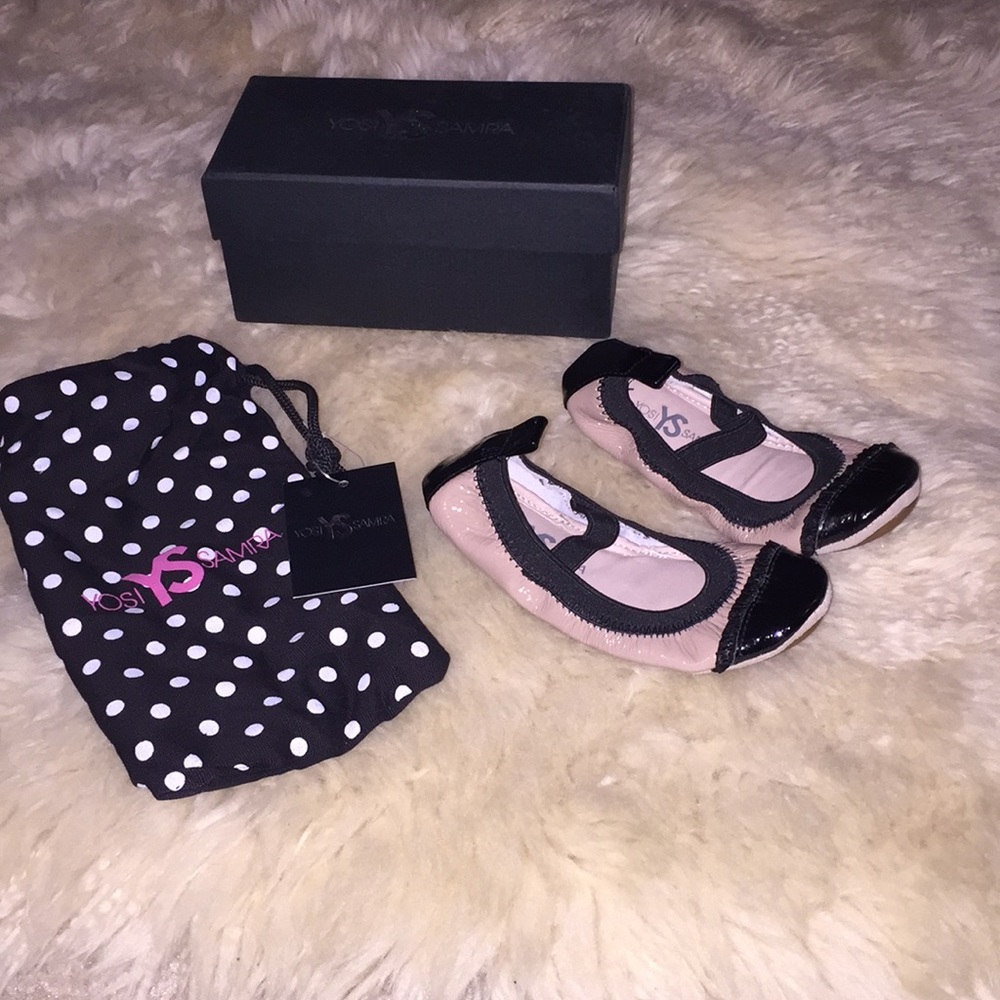 Yosi Samra Rose Petal Foldable Ballet Flats